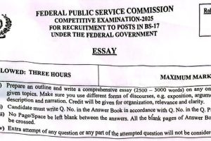 CSS English Essay 2025 small