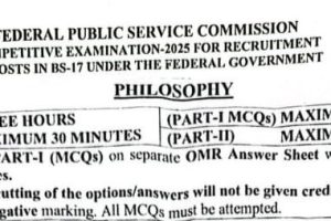 CSS Past Paper Philosophy 2025