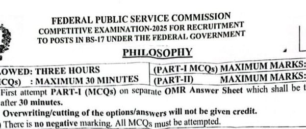 CSS Past Paper Philosophy 2025