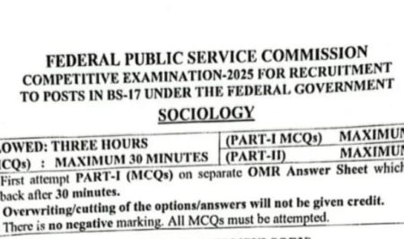 CSS Past Paper Sociology 2025