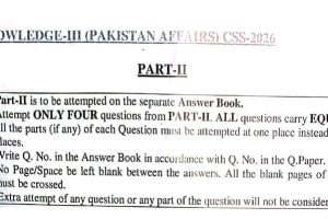 CSS Past Paper Pakistan Affairs 2026